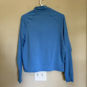 REI Coop Top Womens M Blue Active Pursuits Quarter-Zip Long‎ Sleeve Thumbholes thumbnail 5