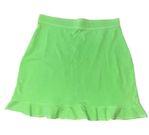 Fresh Produce Women’s Size S Lime Neon Green Cotton Blend Ruffle Hem Skirt thumbnail 1