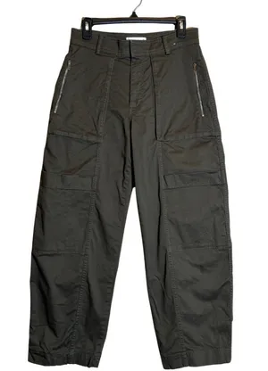 Abercrombie & Fitch Mid-Rise Barrel Utility Pant Women's 27 4 Short Brown NWOT thumbnail 1