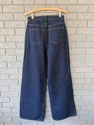Reformation Miami Pleated Trouser Jeans size 25 Darkwash High Rise Wide Leg thumbnail 6