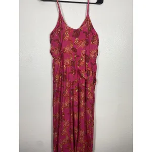 Free People Hot Tropics Jumpsuit Pink Orange Size 2 thumbnail 11