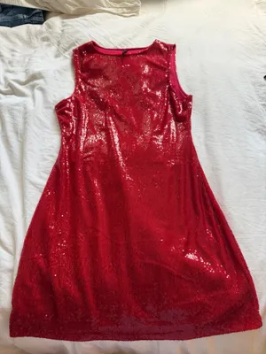 Motel Rocks red sparkle dress thumbnail 1