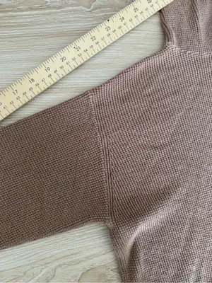 Margaret O'Leary XS Waffle Knit Hoodie Pullover Tan Camel Lounge Comfy thumbnail 6