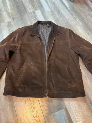 Massini Vintage Brown Leather Suede Jacket Western thumbnail 3
