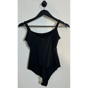 SKIMS Cotton Jersey Scoop Neck Bodysuit in Soot Black Size Small thumbnail 2