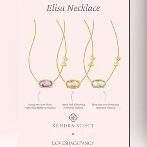 Love Shack Fancy X Kendra Scott Sunny Meadow Ditsy Purple Iris Heirloom Illusion thumbnail 8
