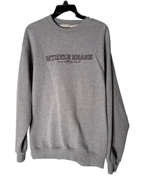 Lee Myrtle Beach Gray Sweatshirt Women's Large‎ Y2K thumbnail 1