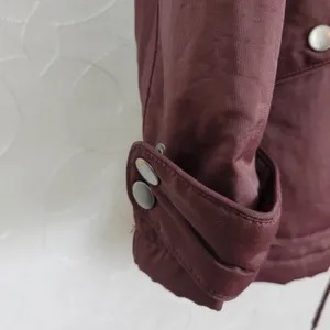 Asos Womens Coat Size 2 Purple Fleece Lined Hooded Drawstring Waist Anorak Coat thumbnail 6