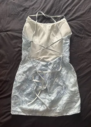 Light blue floral mini dress #homecoming thumbnail 1