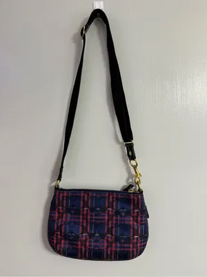 Coach Navy and Pink Plaid Crossbody thumbnail 2