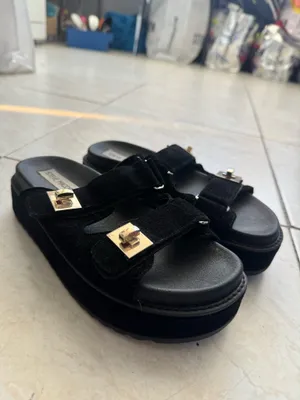 Steve Madden black suede platform sandals  thumbnail 4