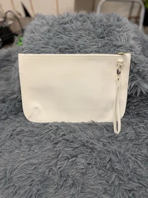 White House Black Market Floral Studded White Wristlet Clutch thumbnail 2