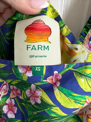 Farm Rio Caipirinha Mini Dress 100% Cotton Size XS thumbnail 6