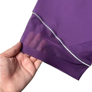 Charly High Rise Compression Biker Shorts Purple Medium Hidden Pocket thumbnail 6