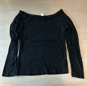 Black Off The Shoulder Long Sleeve thumbnail 1