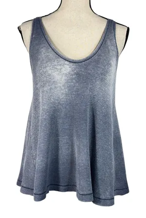 We The Free People Small Kitten Thermal Swing Tank Top Scoop Stretch Waffle thumbnail 1