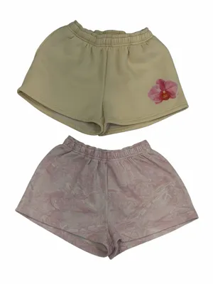 PacSun Lounge Shorts Bundle 2 Pair - Pink Tie Dye Orchid Sweat Shorts Y2K Coquette XS thumbnail 5