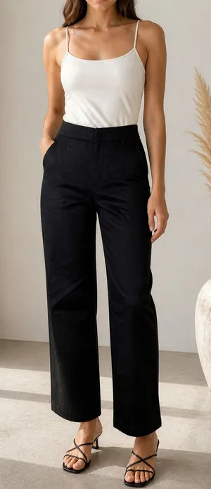 Edikted Women's Black Straight Leg Tailored Trousers Pants XS NWT thumbnail 1
