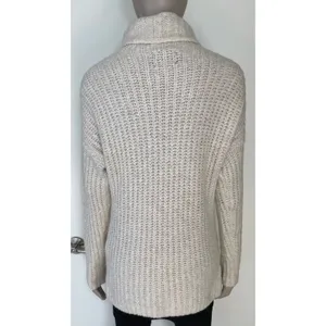 Beige High Neck Longline Sweater thumbnail 3