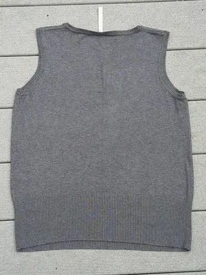 Leo & Nicole Sleeveless Sweater | Gray Sweater Vest | Gray Sweater Tank thumbnail 11