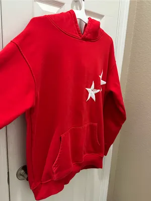 Aelfric Eden Star Color Contrast Oversized Hoodie size XS red thumbnail 12