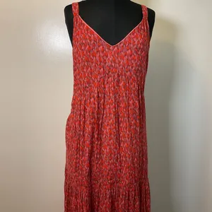 Joie Pink Tiered Maxi Sundress Women’s Size XXL Floral Resort Wear thumbnail 6