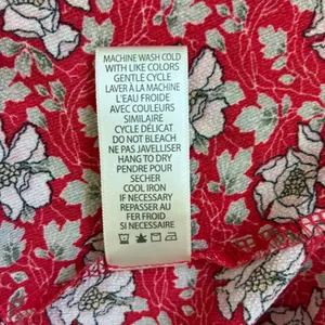 Max Studio Womens L Red Floral Ruffle High Low Wrap‎ Maxi Dress Flutter thumbnail 5