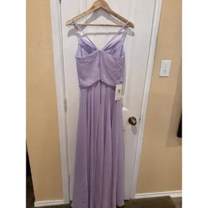 White House | Black Market Leah Floor Length Spaghetti Straps Chiffon Bridesmaid Dresses size 4 thumbnail 15