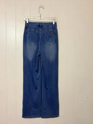 Halara Flex High Waisted Sculpted Lift Straight Leg Jeans Blue XS NWT thumbnail 10