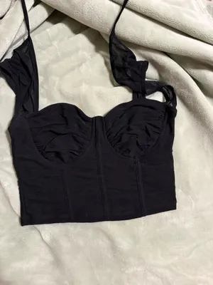 Shein Crop Top Black thumbnail 2