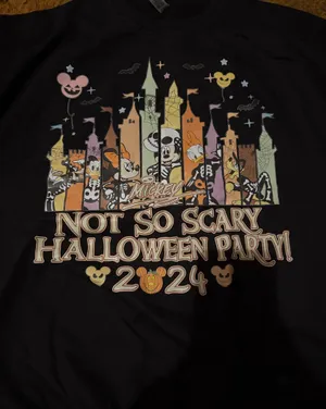 Join the fun with this Gildan Not So Scary Halloween Party 2024 sweatshirt. Features playful graphics in black. thumbnail 2