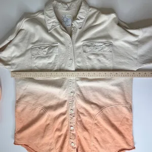 Offline by Aerie Lumber Jane Shacket Small Ombre Tye Die Button‎ Up Comfy Lounge thumbnail 10