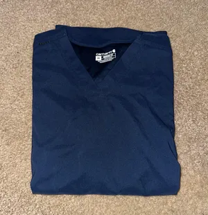Carhartt Navy Blue Medical Scrub Top thumbnail 1