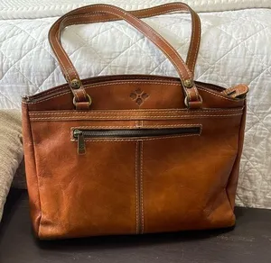 Patricia Nash Brown Leather Poppy Tote thumbnail 1