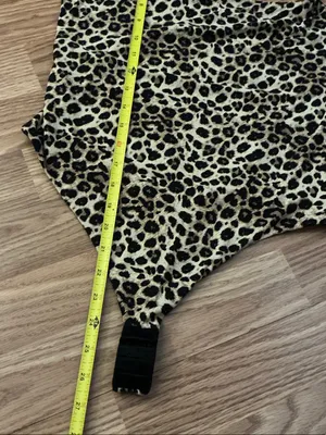 Suuksess Leopard Cami Bodysuit Size XL Brown thumbnail 5
