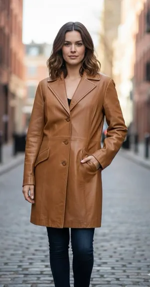 Wilsons Leather Women's Brown Leather‎ Jacket thumbnail 1