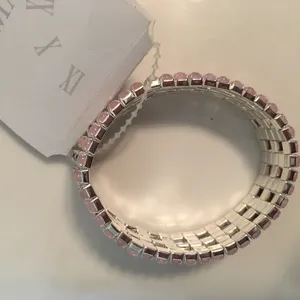 The Row Pink & Crystal Elastic Multi Row Bracelet thumbnail 2