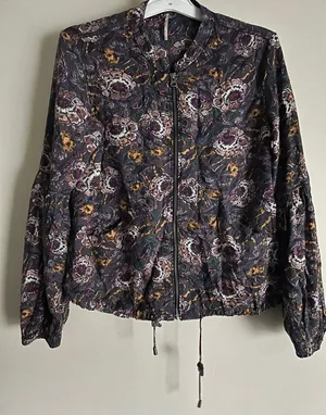 Free People Women’s Floral Bomber Jacket Size Small thumbnail 1