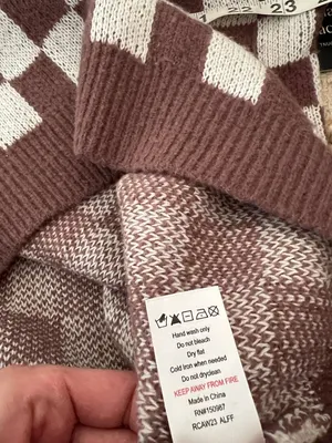 Rylee + Cru Women’s Checkered Knit Pullover XL thumbnail 5