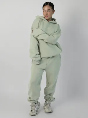 Comfrt Signature Pastel Sweatpants Size XS Green Tea Fleece Lined Light Green thumbnail 2