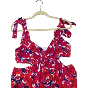 Lovers + Friends Pink‎ Floral Cutout Brandy Mini Dress Ruffle Size Large NWT thumbnail 5
