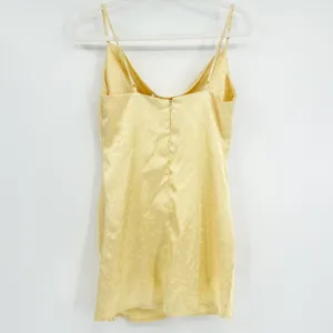 L.A. Hearts‎ x Pacsun Cowl Neck Floral Embossed Butter Yellow Slip Dress Size S thumbnail 9