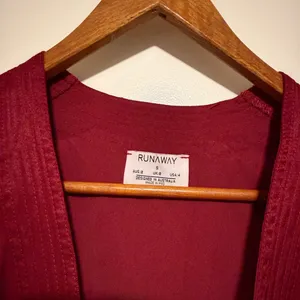 Runaway the Label Deep Red Kimono wrap Top thumbnail 5