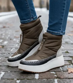 NEW Dolce Vita Devlin Quilted Sneaker Boot in Olive Green thumbnail 1