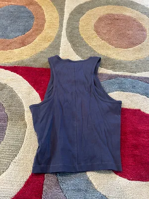 Gymshark Cotton Rib Midi Tank Top Charcoal Grey High Neck Ribbed Women’s Medium thumbnail 4