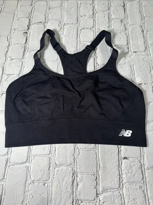 New Balance Womens Black Seamless Racerback Medium Support Sport Bra XL thumbnail 2