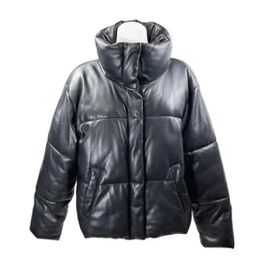 Abercrombie & Fitch Women's Black Long Sleeve Quilted Puffer Coat Jacket Size L thumbnail 1