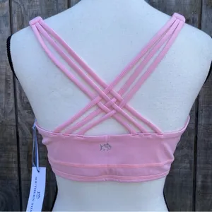 New Southern Tide Womens XL Sports Bra Pink Striped Nessa Skip Strappy Back thumbnail 3
