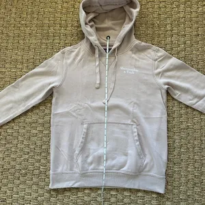 abercrombie fitch hoodie women xsmall XS Dusty Rose pink logo. thumbnail 6