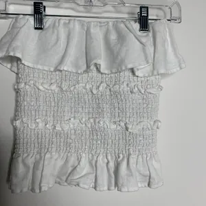 Reformation Millet Tube Top White Womens Small Linen thumbnail 6
